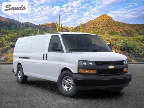 Summit White 2026 Chevrolet Express 3500 3500 Extended Wheelbase, WT, RWD