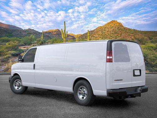 Summit White 2026 Chevrolet Express 3500 3500 Extended Wheelbase, WT, RWD