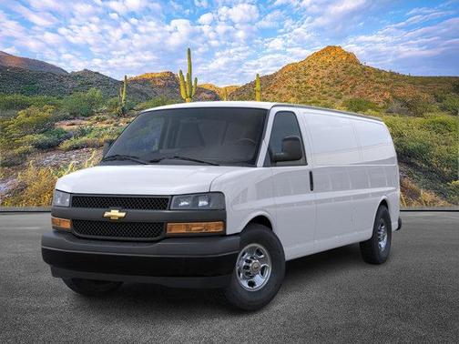 Summit White 2026 Chevrolet Express 3500 3500 Extended Wheelbase, WT, RWD