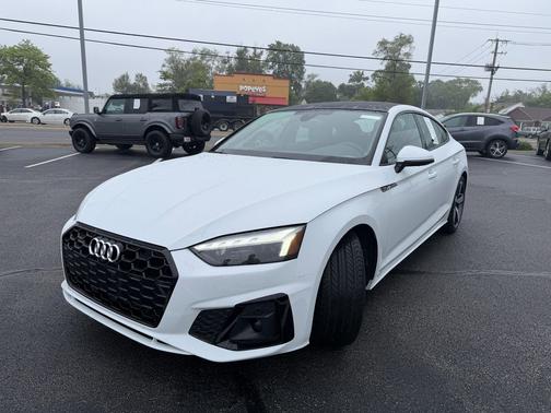 Glacier White Metallic 2025 Audi A5 Sportback 45 S Line Premium Plus