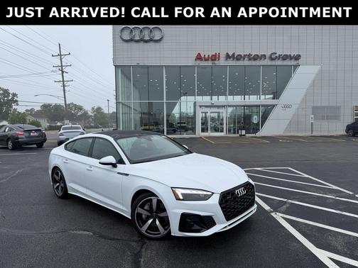 Glacier White Metallic 2025 Audi A5 Sportback 45 S Line Premium Plus