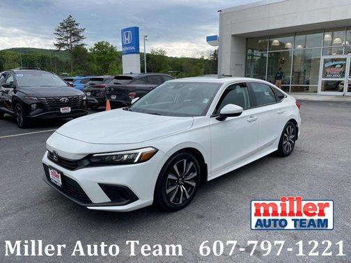 Platinum White Pearl 2023 Honda Civic EX