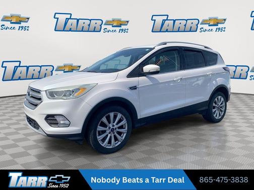 White Platinum Metallic Tri-Coat 2017 Ford Escape Titanium