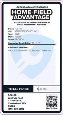 Ruby Red Metallic 2025 Ford Bronco Badlands