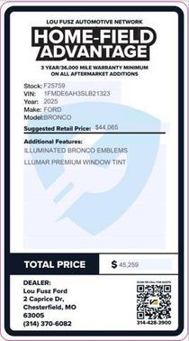 2025 Ford Bronco Base 2 Door 4x4