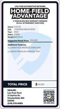 2025 Ford Bronco Base 2 Door 4x4