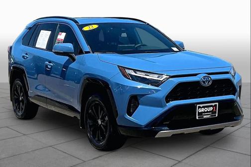 Cavalry Blue 2022 Toyota RAV4 Hybrid SE