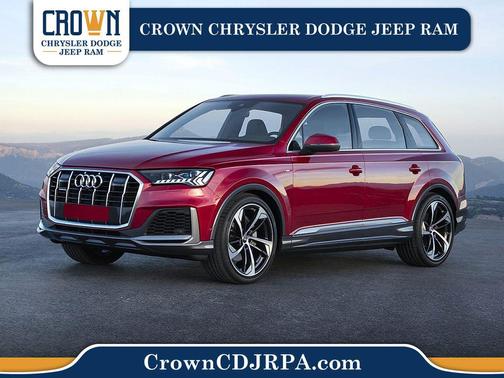 White 2022 Audi Q7 55 Premium