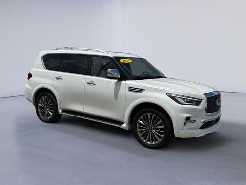 Moonstone White 2021 INFINITI QX80 SENSORY