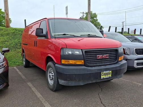 Cardinal Red 2024 GMC Savana 3500 RWD 3500 Extended Wheelbase Work Van