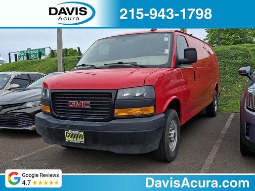 Cardinal Red 2024 GMC Savana 3500 RWD 3500 Extended Wheelbase Work Van