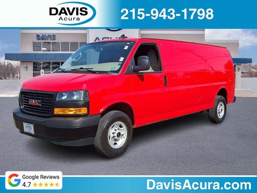 Cardinal Red 2024 GMC Savana 3500 RWD 3500 Extended Wheelbase Work Van