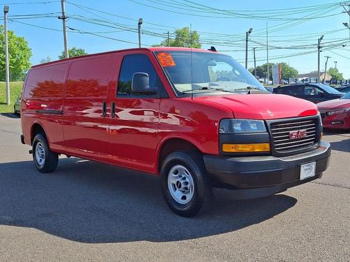 Cardinal Red 2024 GMC Savana 3500 RWD 3500 Extended Wheelbase Work Van