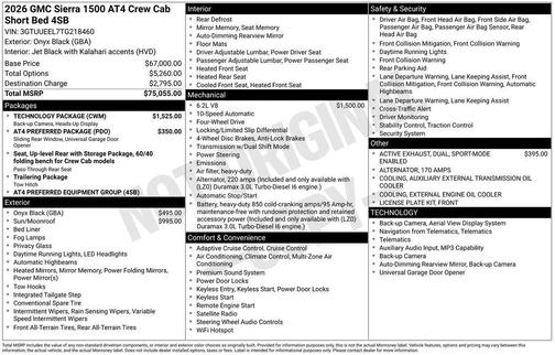 2026 GMC Sierra 1500 AT4