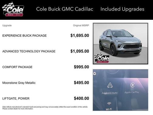 Moonstone Gray Metallic 2025 Buick Encore GX Sport Touring