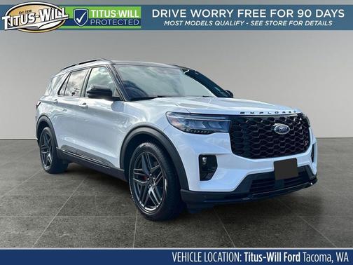Star White Metallic Tri-Coat 2025 Ford Explorer ST