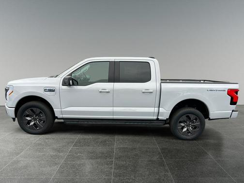 Space White Metallic 2025 Ford F-150 Lightning Flash