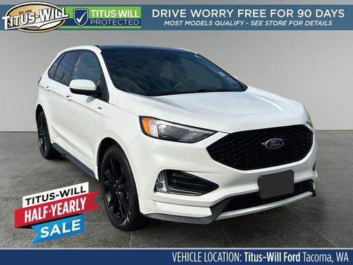 Star White Metallic Tri-Coat 2022 Ford Edge ST Line