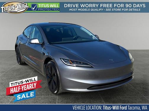Stealth Gray 2025 Tesla Model 3 Long Range