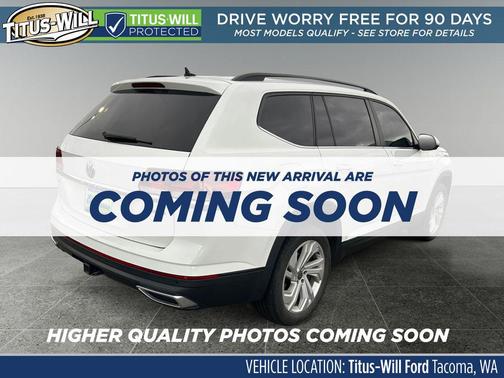 Pure White 2022 Volkswagen Atlas 3.6L SE w/Technology