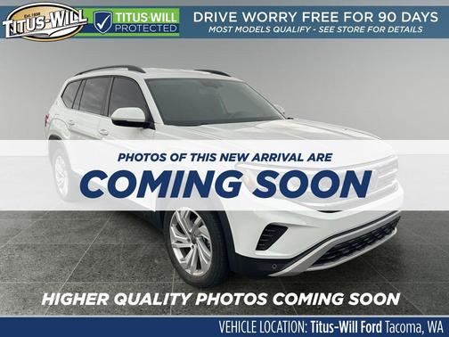 Pure White 2022 Volkswagen Atlas 3.6L SE w/Technology