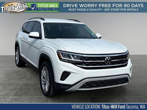 Pure White 2022 Volkswagen Atlas 3.6L SE w/Technology