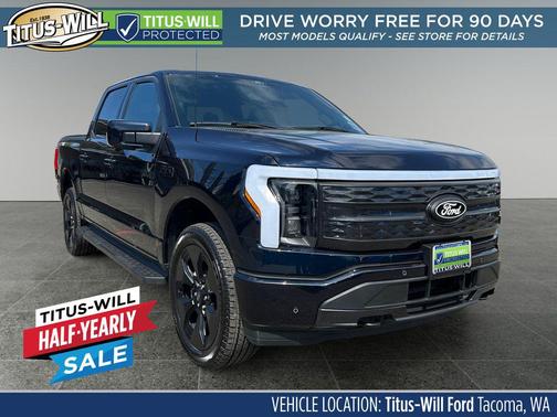 Antimatter Blue Metallic 2025 Ford F-150 Lightning Platinum