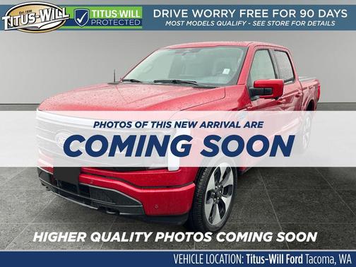 Rapid Red Metallic Tinted Clearcoat 2025 Ford F-150 Lightning Platinum