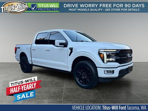 Star White Metallic Tri-Coat 2024 Ford F-150 Platinum