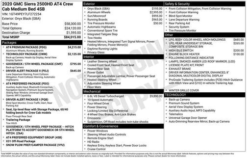 2020 GMC Sierra 2500 AT4