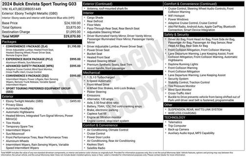2024 Buick Envista Sport Touring