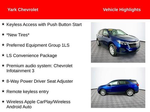 Blue Glow Metallic 2022 Chevrolet Equinox LS