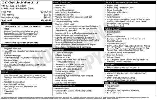 2017 Chevrolet Malibu 1LT