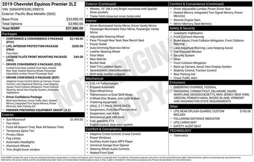 2019 Chevrolet Equinox Premier w/2LZ