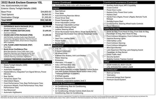 2022 Buick Enclave Essence