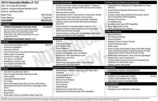 2015 Chevrolet Malibu 1LT