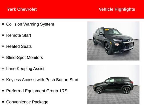 Mosaic Black Metallic 2023 Chevrolet Trailblazer RS