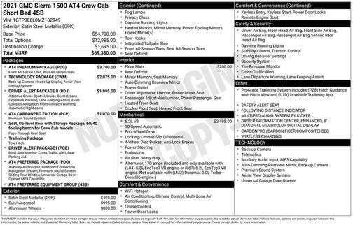 2021 GMC Sierra 1500 AT4