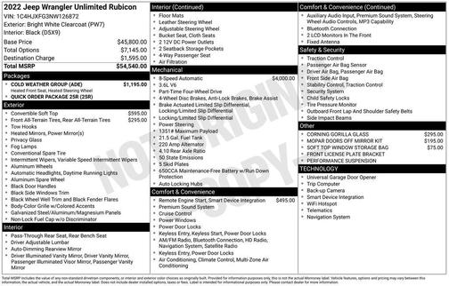 2022 Jeep Wrangler Unlimited Rubicon