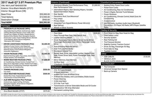 2017 Audi Q7 3.0T Premium Plus
