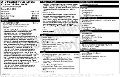 2016 Chevrolet Silverado 1500 LTZ