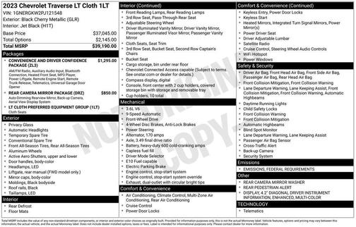 2023 Chevrolet Traverse LT Cloth