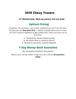 2019 Chevrolet Traverse LT Cloth