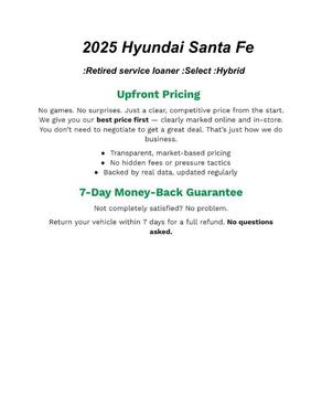 2025 Hyundai SANTA FE HEV SEL