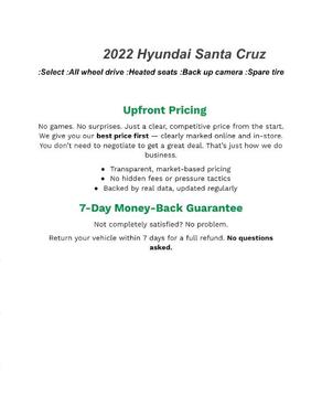 2022 Hyundai SANTA CRUZ 2.5L SEL