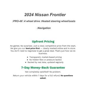 2024 Nissan Frontier 