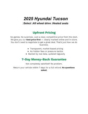Blue 2025 Hyundai TUCSON SEL