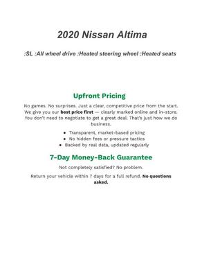 2020 Nissan Altima 2.5 SL