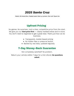 2025 Hyundai SANTA CRUZ SEL Activity