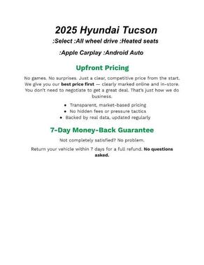 Serenity White Pearl 2025 Hyundai TUCSON SEL